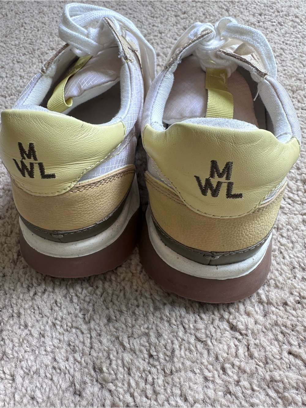 Madewell Kickoff Trainer Sneaker in Cream and Yellow - Picture 4 of 6